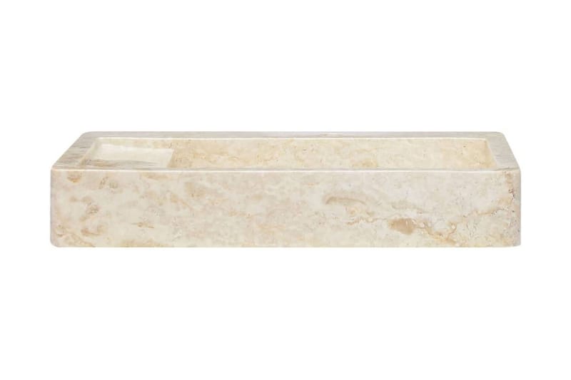 Handfat gräddvit 58x39x10 cm marmor - Vit - Enkelhandfat