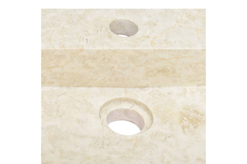 Handfat gräddvit 58x39x10 cm marmor - Vit - Enkelhandfat