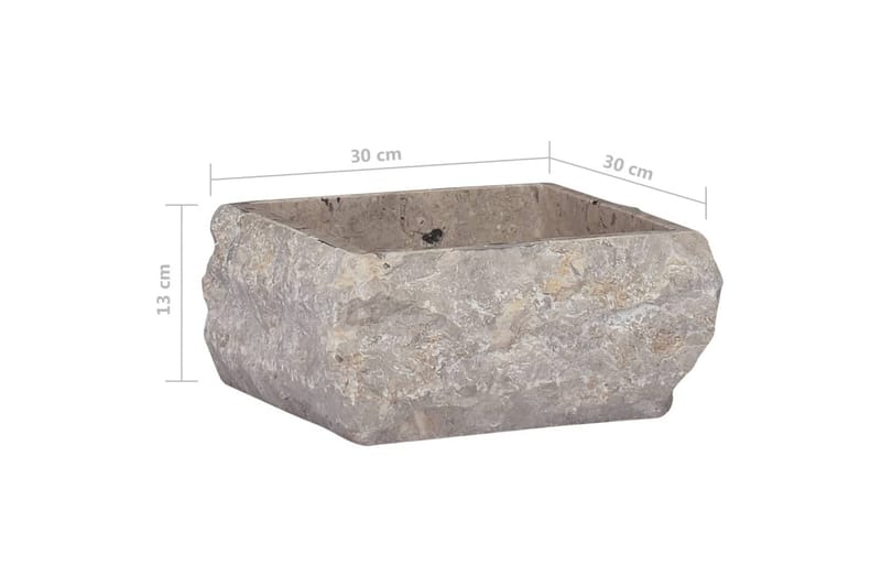 Handfat grå 30x30x13 cm marmor - Grå - Hus & renovering - Kök & bad - Badrum - Tvättställ & handfat - Enkelhandfat