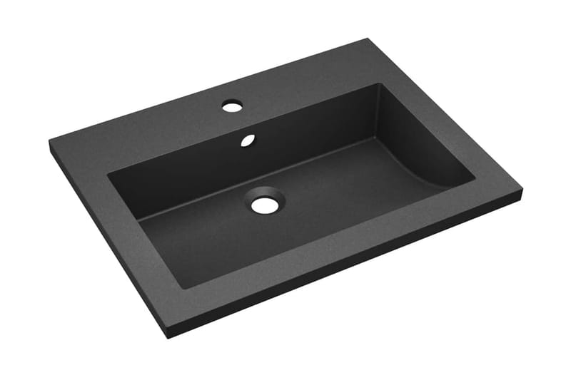 Handfat granit 600x450x120 mm svart - Svart - Hus & renovering - Kök & bad - Badrum - Tvättställ & handfat - Enkelhandfat
