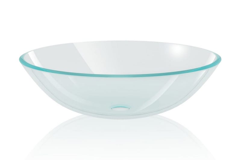 Handfat i härdat glas 42 cm transparent - Silver - Hus & renovering - Kök & bad - Badrum - Tvättställ & handfat - Enkelhandfat