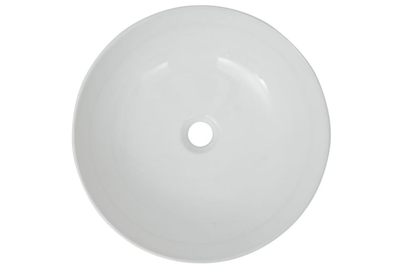 Handfat i keramik 41,5x13,5 cm rund vit - Vit - Hus & renovering - Kök & bad - Badrum - Tvättställ & handfat - Enkelhandfat