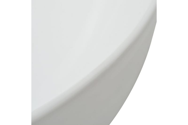 Handfat i keramik 41,5x13,5 cm rund vit - Vit - Enkelhandfat