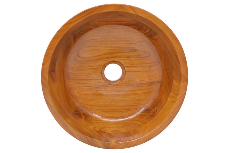 Handfat i massiv teak Î¦40x10 cm - Brun - Hus & renovering - Kök & bad - Badrum - Tvättställ & handfat - Enkelhandfat