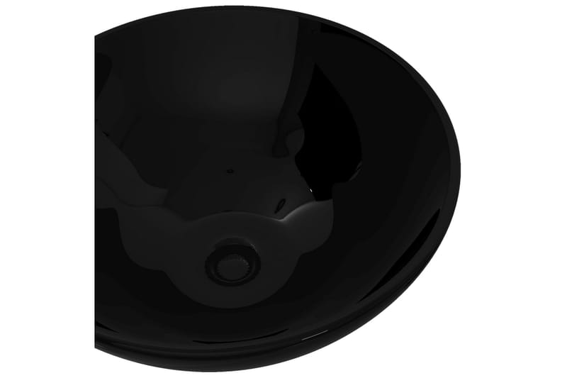 Handfat i svart keramik rund - Svart - Enkelhandfat