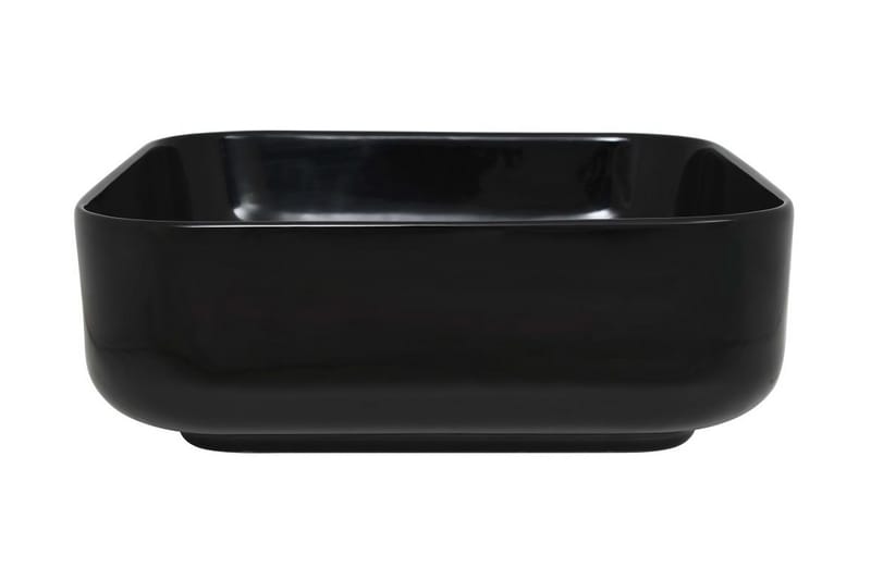 Handfat keramik fyrkantig svart 38x38x13,5 cm - Svart - Hus & renovering - Kök & bad - Badrum - Tvättställ & handfat - Enkelhandfat