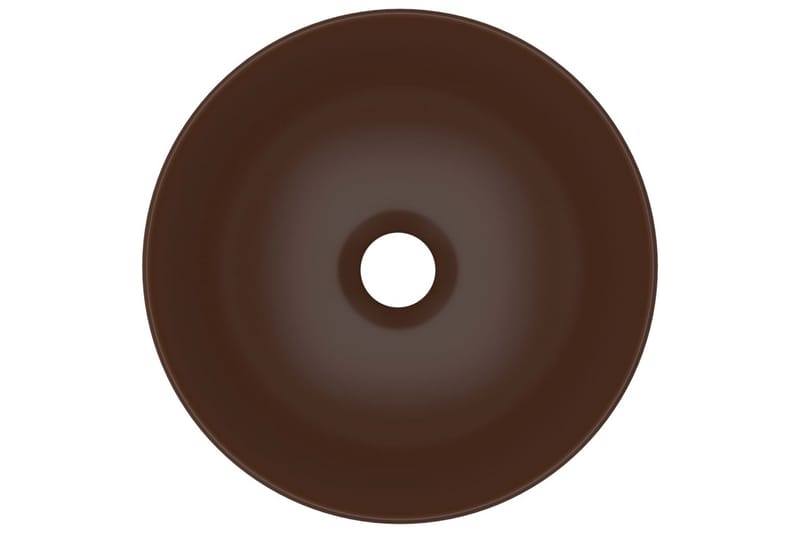 Handfat keramik mörkbrun rund - Brun - Enkelhandfat