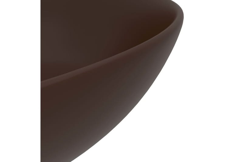 Handfat keramik mörkbrun rund - Brun - Enkelhandfat