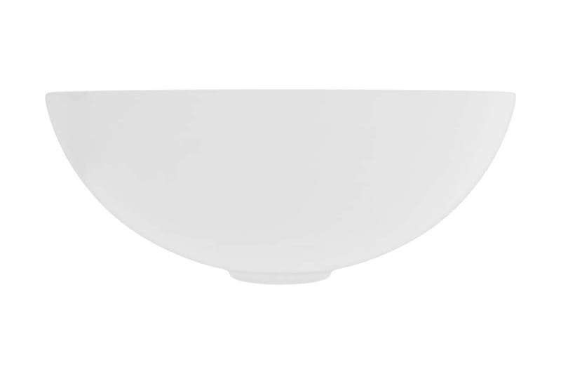 Handfat keramik matt vit rund - Vit - Enkelhandfat