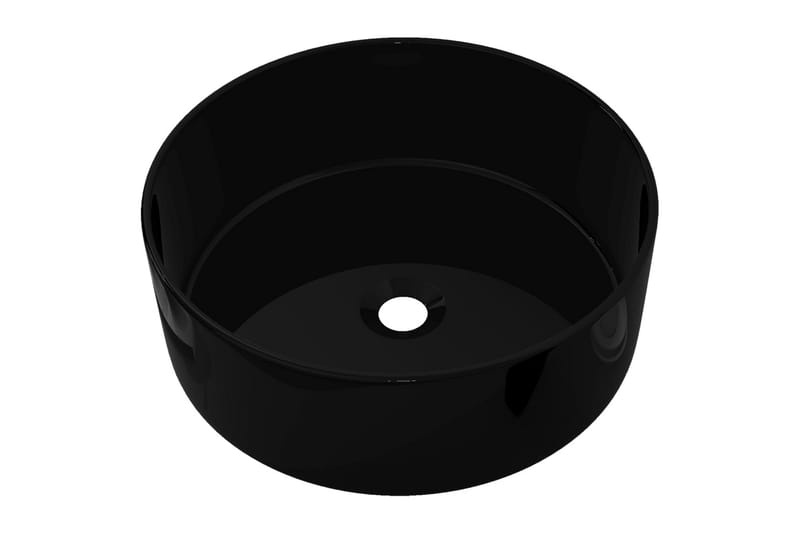 Handfat keramik rund svart 40x15 cm - Svart - Enkelhandfat