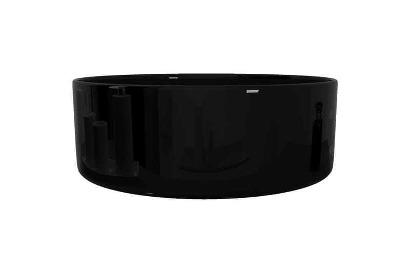 Handfat keramik rund svart 40x15 cm - Svart - Hus & renovering - Kök & bad - Badrum - Tvättställ & handfat - Enkelhandfat