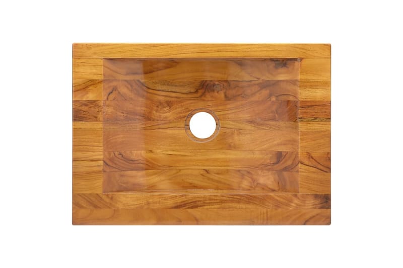 Handfat massiv teak 50x35x10 cm - Brun - Hus & renovering - Kök & bad - Badrum - Tvättställ & handfat - Enkelhandfat