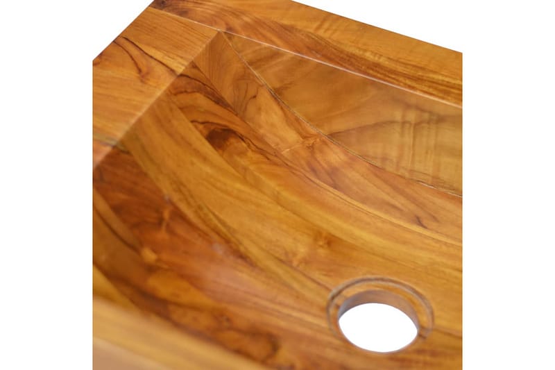 Handfat massiv teak 50x35x10 cm - Brun - Hus & renovering - Kök & bad - Badrum - Tvättställ & handfat - Enkelhandfat
