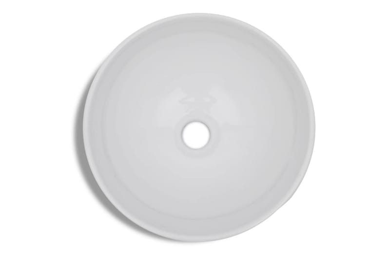 Handfat med blandare keramik rund vit - Vit - Hus & renovering - Kök & bad - Badrum - Tvättställ & handfat - Enkelhandfat