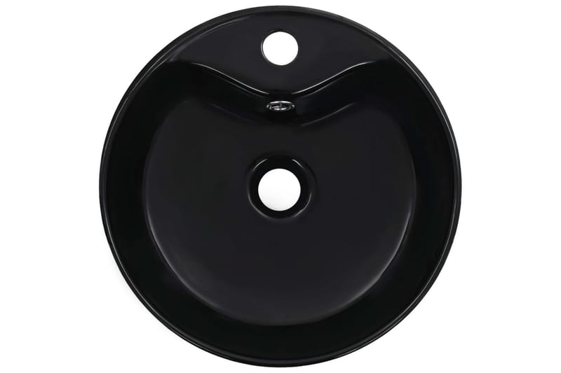 Handfat med bräddavlopp 36x13 cm keramik svart - Svart - Hus & renovering - Kök & bad - Badrum - Tvättställ & handfat - Enkelhandfat
