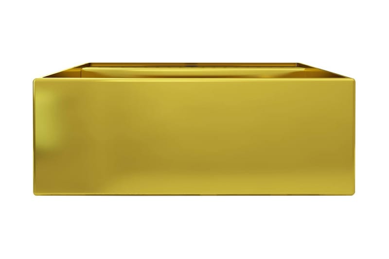 Handfat med bräddavlopp 41x41x15 cm keramik guld - Guld - Hus & renovering - Kök & bad - Badrum - Tvättställ & handfat - Enkelhandfat
