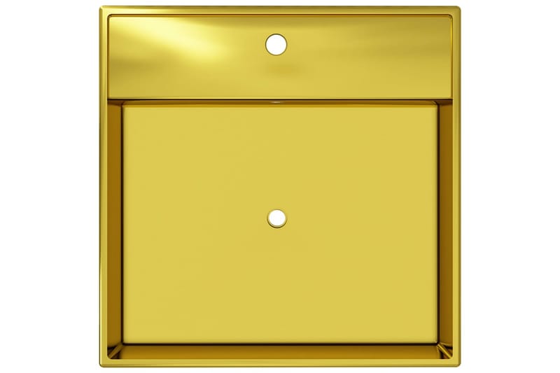 Handfat med bräddavlopp 41x41x15 cm keramik guld - Guld - Hus & renovering - Kök & bad - Badrum - Tvättställ & handfat - Enkelhandfat