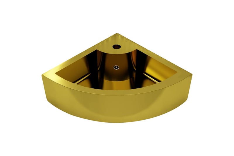 Handfat med bräddavlopp 45x32x12,5 cm keramik guld - Guld - Hus & renovering - Kök & bad - Badrum - Tvättställ & handfat - Enkelhandfat