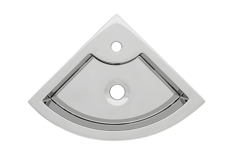 Handfat med bräddavlopp 45x32x12,5 cm keramik silver - Silver - Hus & renovering - Kök & bad - Badrum - Tvättställ & handfat - Enkelhandfat