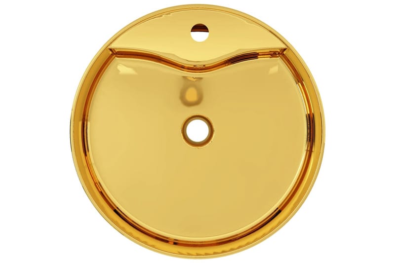 Handfat med bräddavlopp 46,5x15,5 cm keramik guld - Guld - Hus & renovering - Kök & bad - Badrum - Tvättställ & handfat - Enkelhandfat