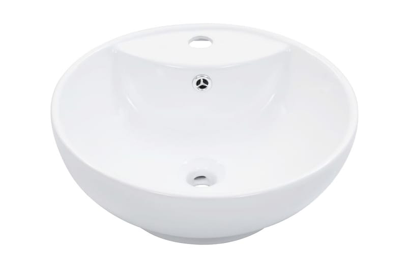 Handfat med bräddavlopp 46,5x18 cm keramik vit - Vit - Hus & renovering - Kök & bad - Badrum - Tvättställ & handfat - Enkelhandfat