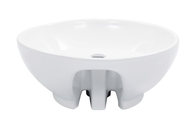 Handfat med bräddavlopp 46,5x18 cm keramik vit - Vit - Hus & renovering - Kök & bad - Badrum - Tvättställ & handfat - Enkelhandfat