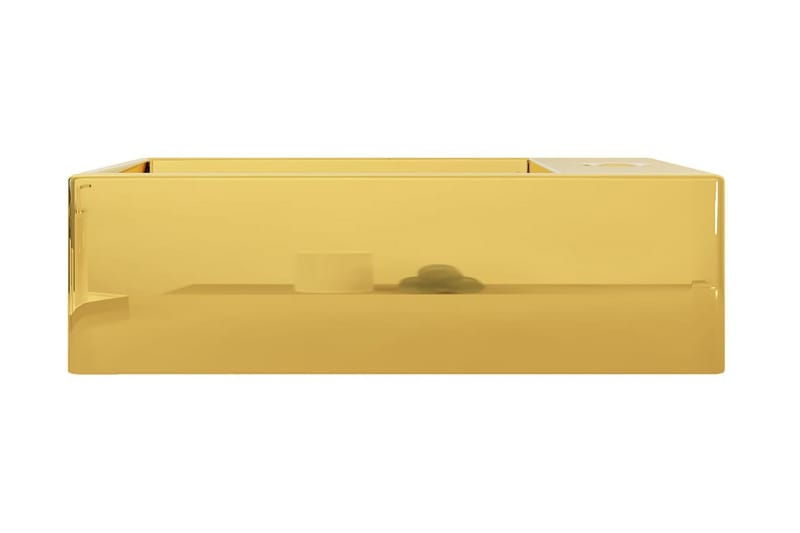Handfat med bräddavlopp 49x25x15 cm keramik guld - Guld - Hus & renovering - Kök & bad - Badrum - Tvättställ & handfat - Enkelhandfat