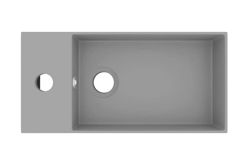 Handfat med bräddavlopp keramik ljusgrå - Grå - Hus & renovering - Kök & bad - Badrum - Tvättställ & handfat - Enkelhandfat