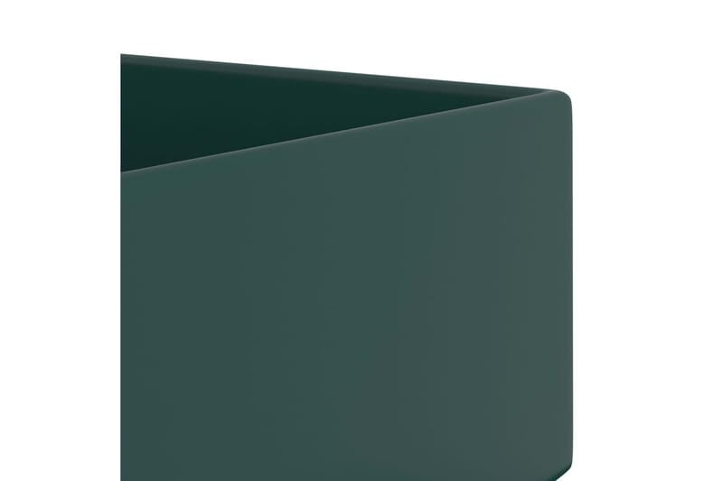 Handfat med bräddavlopp keramik mörkgrön - Grön - Hus & renovering - Kök & bad - Badrum - Tvättställ & handfat - Enkelhandfat