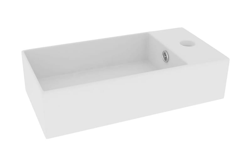 Handfat med bräddavlopp keramik matt vit - Vit - Hus & renovering - Kök & bad - Badrum - Tvättställ & handfat - Enkelhandfat