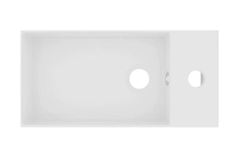 Handfat med bräddavlopp keramik matt vit - Vit - Hus & renovering - Kök & bad - Badrum - Tvättställ & handfat - Enkelhandfat