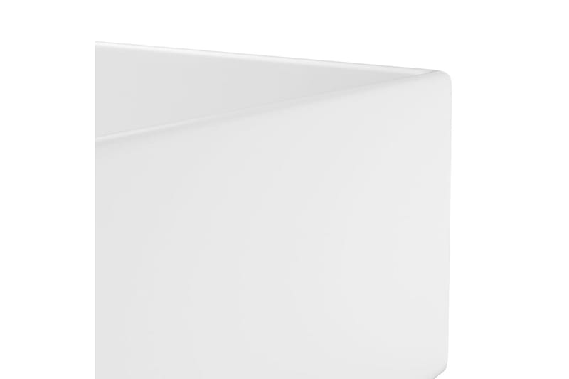 Handfat med bräddavlopp keramik matt vit - Vit - Hus & renovering - Kök & bad - Badrum - Tvättställ & handfat - Enkelhandfat