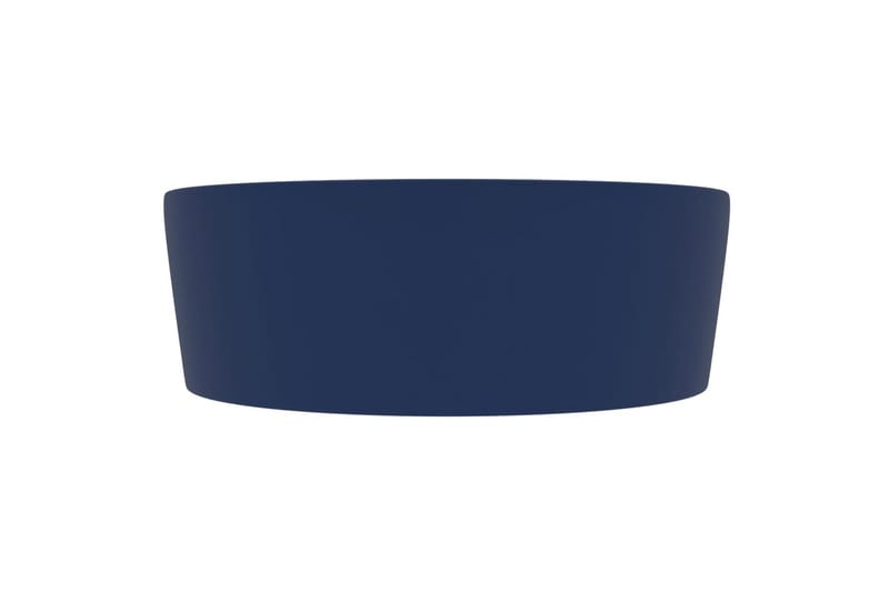 Handfat med bräddavlopp matt mörkblå 36x13 cm keramik - Blå - Enkelhandfat