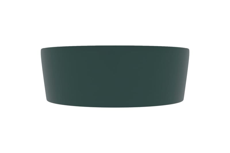 Handfat med bräddavlopp matt mörkgrön 36x13 cm keramik - Grön - Hus & renovering - Kök & bad - Badrum - Tvättställ & handfat - Enkelhandfat