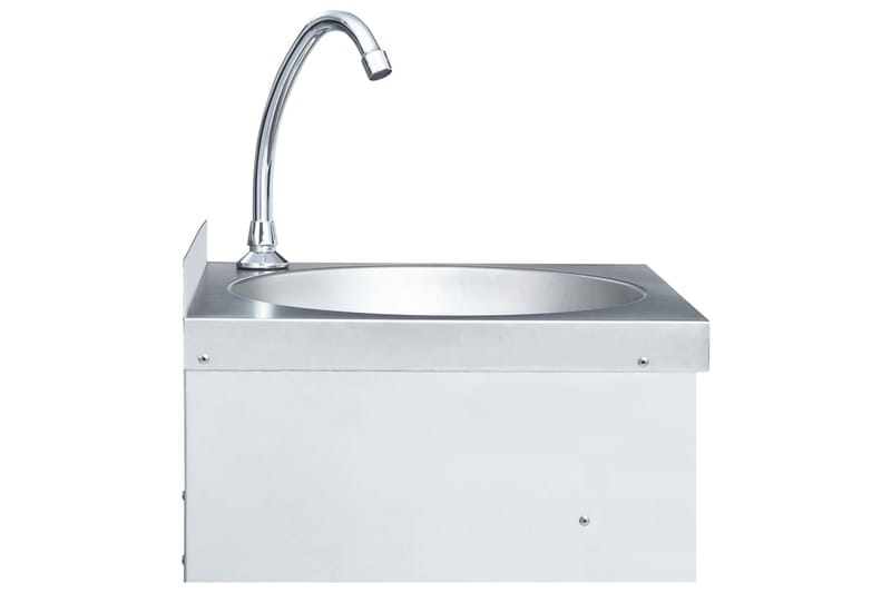 Handfat med kran och tvålpump rostfritt stål - Silver - Hus & renovering - Kök & bad - Badrum - Tvättställ & handfat - Enkelhandfat