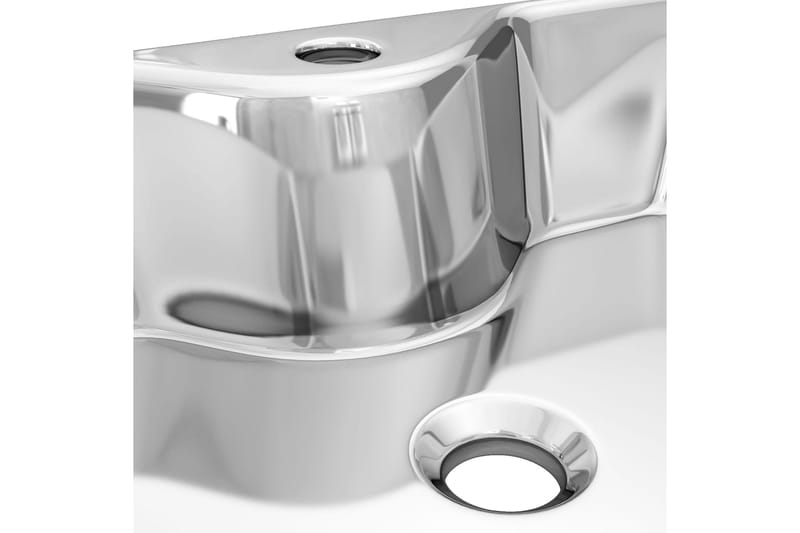 Handfat med kranhål 48x37x13,5 cm keramik silver - Silver - Hus & renovering - Kök & bad - Badrum - Tvättställ & handfat - Enkelhandfat