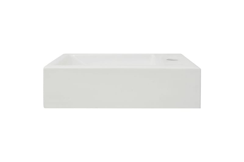 Handfat med kranhål rektangulär keramisk vit 46x25,5x12 cm - Vit - Hus & renovering - Kök & bad - Badrum - Tvättställ & handfat - Enkelhandfat