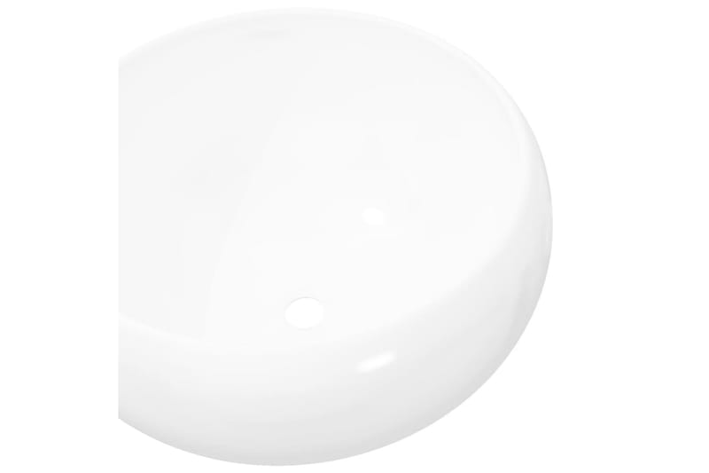 Handfat rund keramik vit 40x15 cm - Vit - Hus & renovering - Kök & bad - Badrum - Tvättställ & handfat - Enkelhandfat