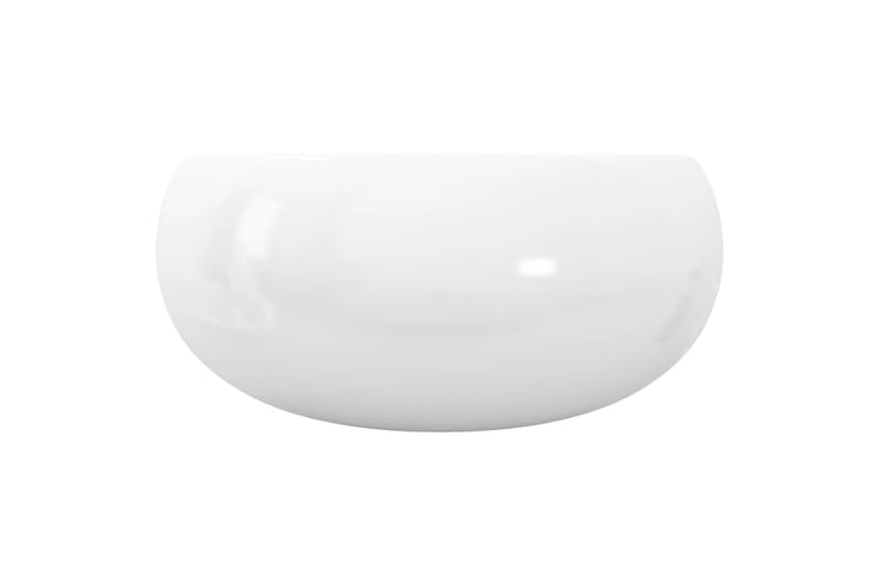 Handfat rund keramik vit 40x15 cm - Vit - Hus & renovering - Kök & bad - Badrum - Tvättställ & handfat - Enkelhandfat