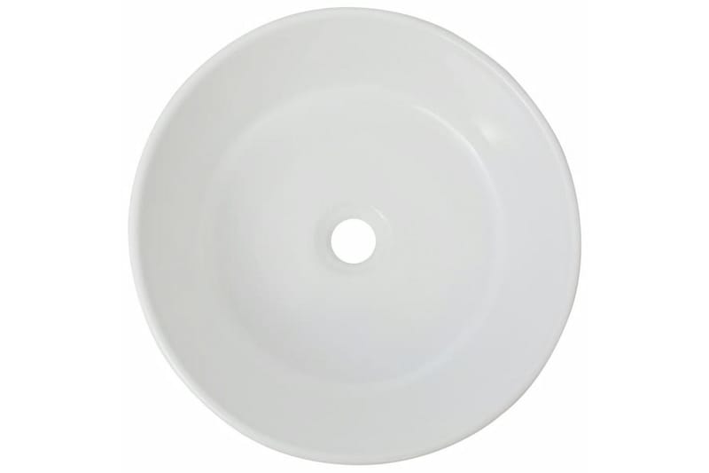 Handfat rund keramik vit 40x15 cm - Vit - Hus & renovering - Kök & bad - Badrum - Tvättställ & handfat - Enkelhandfat