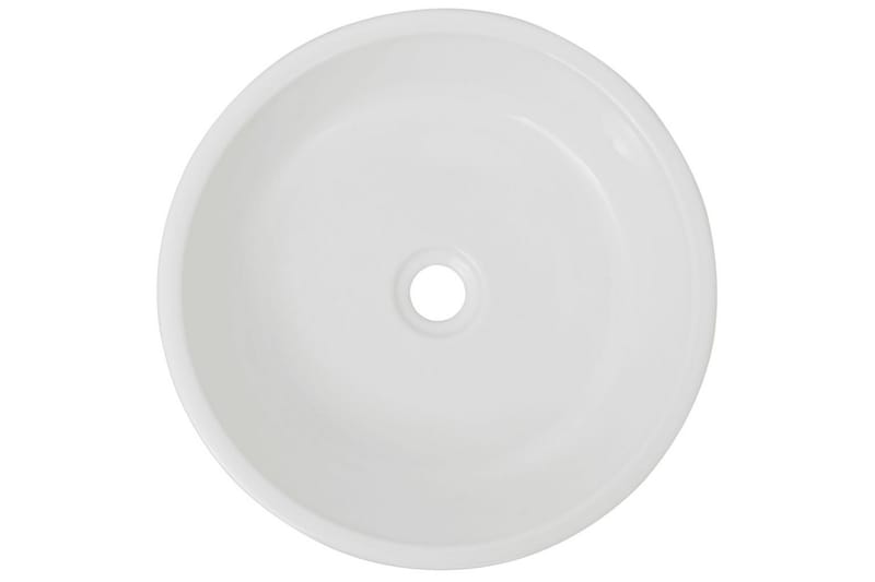 Handfat rund keramik vit 42x12 cm - Vit - Hus & renovering - Kök & bad - Badrum - Tvättställ & handfat - Enkelhandfat