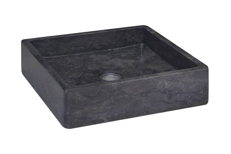 Handfat svart 40x40x10 cm marmor - Svart - Hus & renovering - Kök & bad - Badrum - Tvättställ & handfat - Enkelhandfat