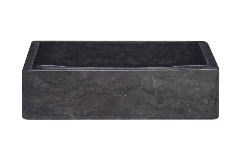 Handfat svart 40x40x10 cm marmor - Svart - Enkelhandfat