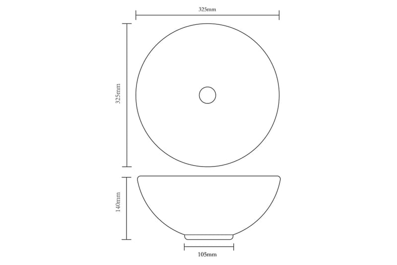 Handfat vit keramik rund - Vit - Hus & renovering - Kök & bad - Badrum - Tvättställ & handfat - Enkelhandfat