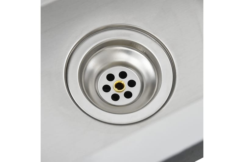 Handgjord diskbänk med sil rostfritt stål - Silver - Hus & renovering - Kök & bad - Badrum - Tvättställ & handfat - Enkelhandfat