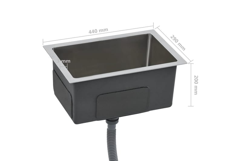 Handgjord diskbänk med sil rostfritt stål - Silver - Hus & renovering - Kök & bad - Badrum - Tvättställ & handfat - Enkelhandfat