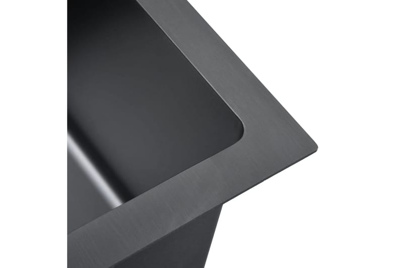 Handgjord diskho med sil svart rostfritt stål - Svart - Enkelhandfat
