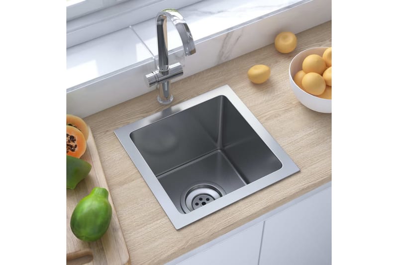 Handgjord diskho rostfritt stål - Silver - Hus & renovering - Kök & bad - Badrum - Tvättställ & handfat - Enkelhandfat