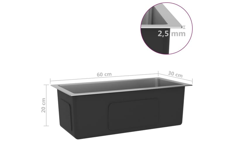 Handgjord diskho rostfritt stål - Silver - Hus & renovering - Kök & bad - Badrum - Tvättställ & handfat - Enkelhandfat