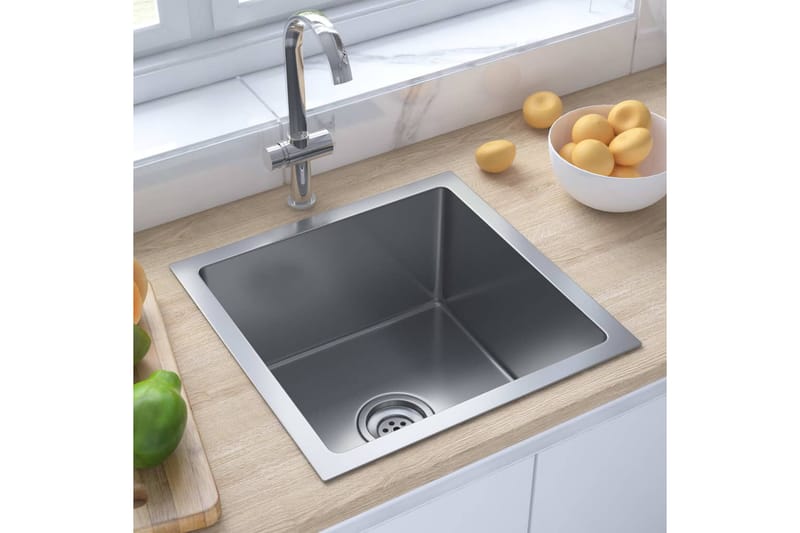 Handgjord diskho rostfritt stål - Silver - Hus & renovering - Kök & bad - Badrum - Tvättställ & handfat - Enkelhandfat
